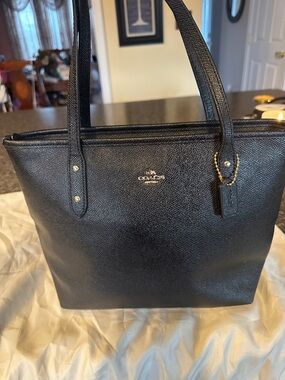 Coach Black MINI City Zip Tote with Goldtone Hardware